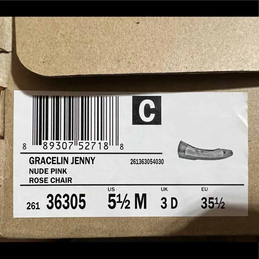 New Clarks Women's Gracelin Jenny Flat Nude Pink - Picture 14 of 14